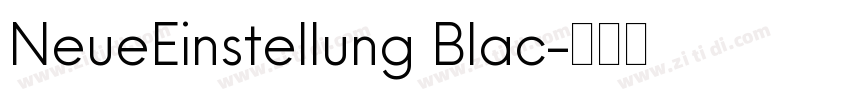 NeueEinstellung Blac字体转换